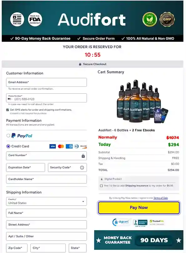 Audifort Order Page